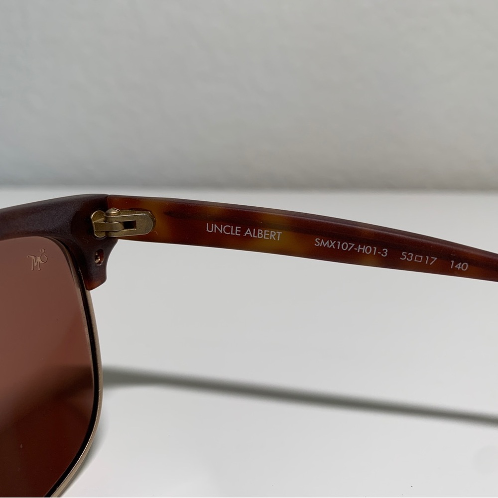 Smoke X Mirrors Uncle Albert Brown Tortoise Rectangular Sunglasses 53MM - NWT - Picture 6 of 7